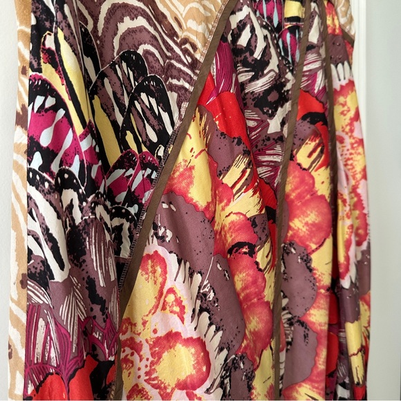 Anthropologie Multi-Color Silk Maxi Skirt - Size: L - Picture 4 of 10
